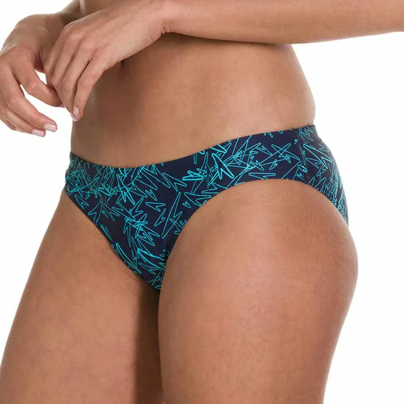 Speedo Women's Boom Allover 2 Piece Swimsuit Navy/Blue-5